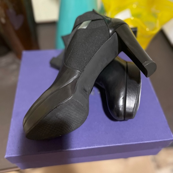 Stuart Weitzman Yola Black Calf Booties - Picture 5 of 8